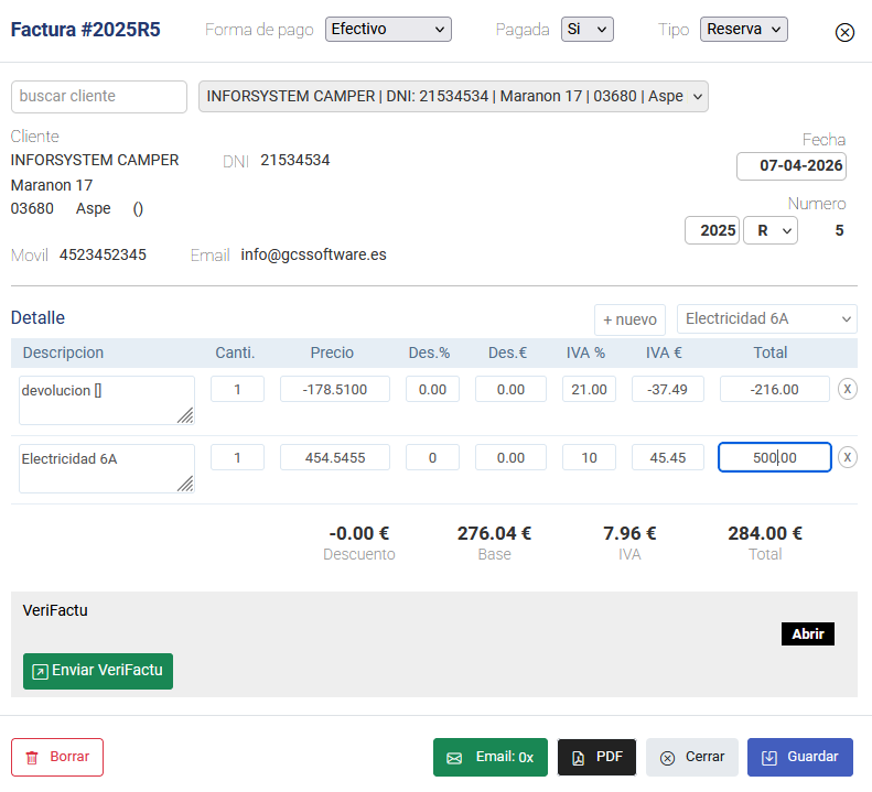 Facturación y VeriFactu